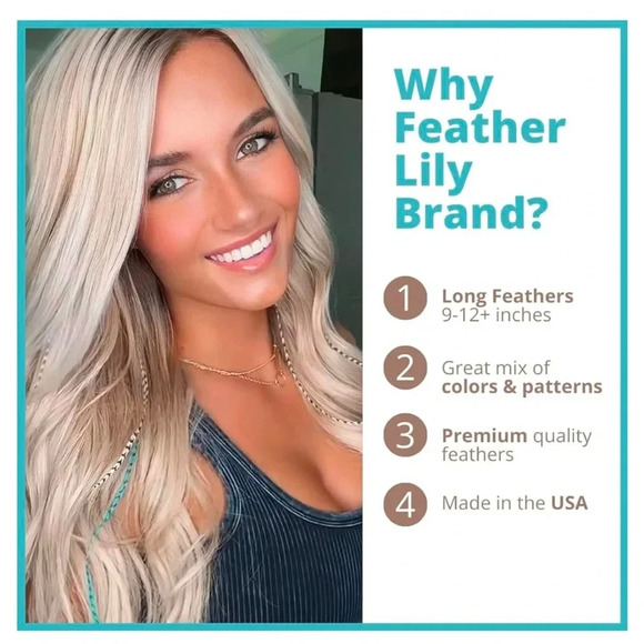 Hair Feather Extension Kit - Includes Feathers, Tools, and Accessories - Picture 12 of 16